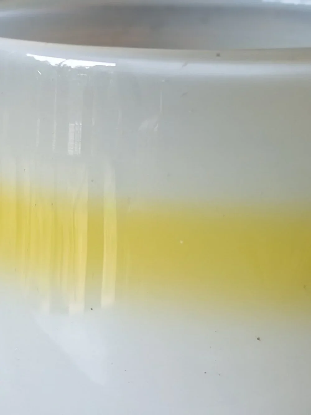 White/Yellow Glassbaby Votive Candle Holder